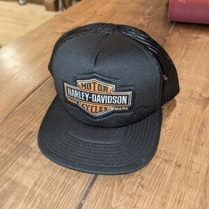 Harley-Davidson Black and Orange Logo Cap